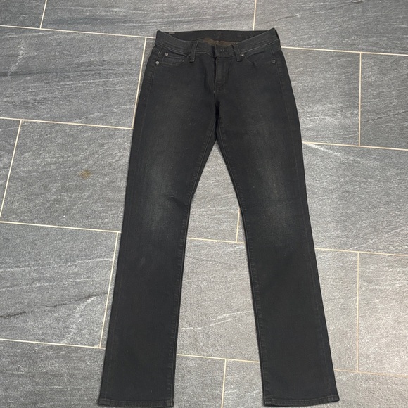 7FAM black straight leg jeans - Picture 1 of 3